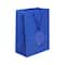 JAM PAPER Gift Bags with Rope Handles, Medium, 8 x 10 x 4, Blue Matte, 3/Pack